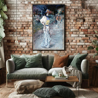 Elegance in the Evening: Cultural Fusion Watercolor Poster