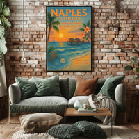 Naples, Florida Where Gulf Breezes and Golden Sands Meet Poster
