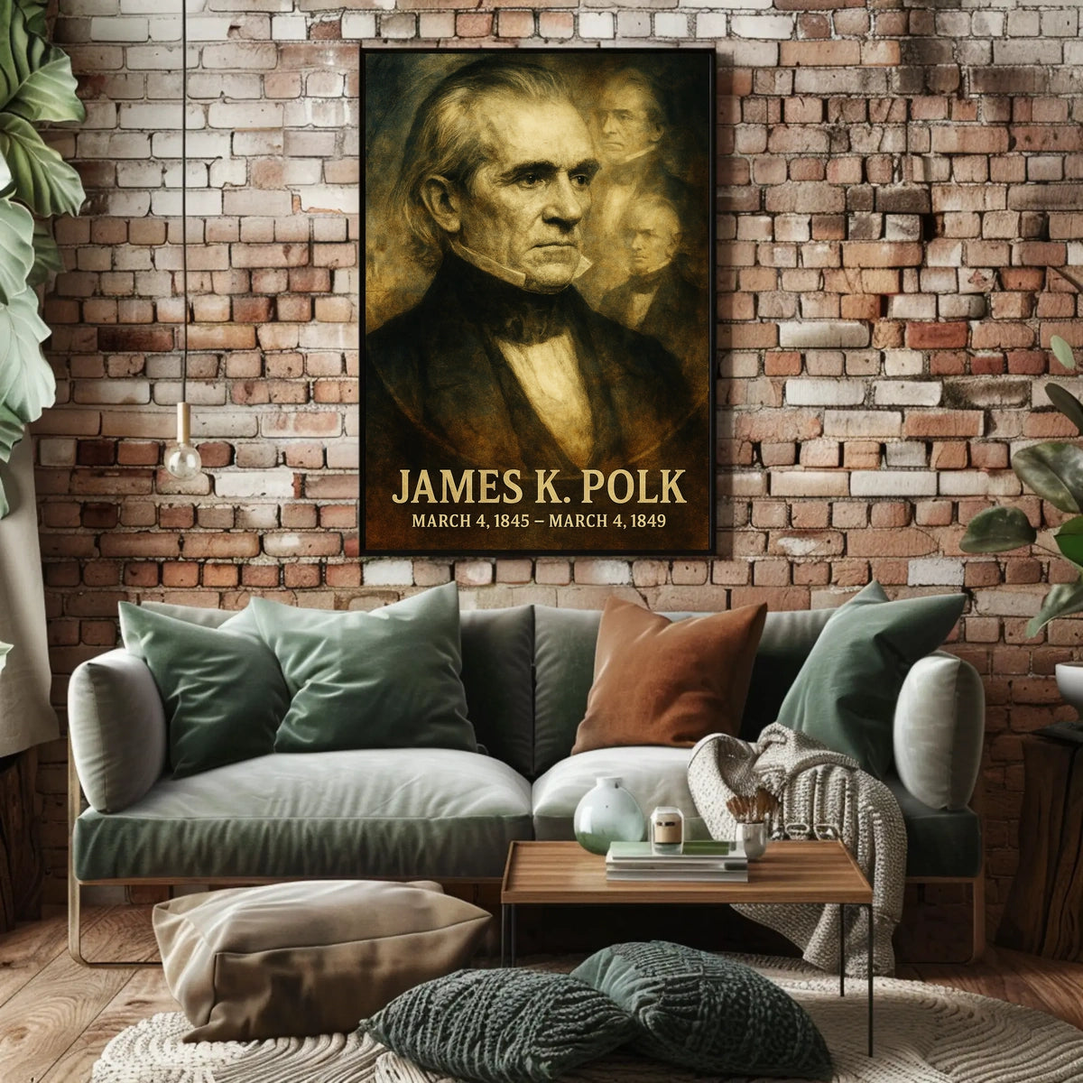 James K. Polk 11th President of the United States Double Exposure Poster