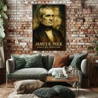 James K. Polk 11th President of the United States Double Exposure Poster