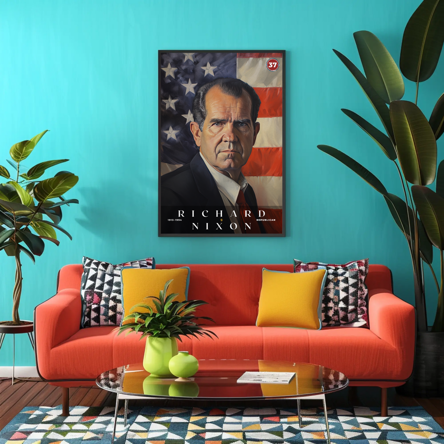 Richard Nixon 37th President Of The United States Portrait