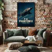 F-4 Phantom II Military Jet Fighter Poster PosterGoat