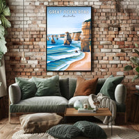 Twelve Apostles Scenic View Travel Poster