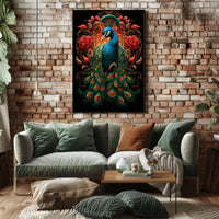 Majestic Peacock In Bloom Poster