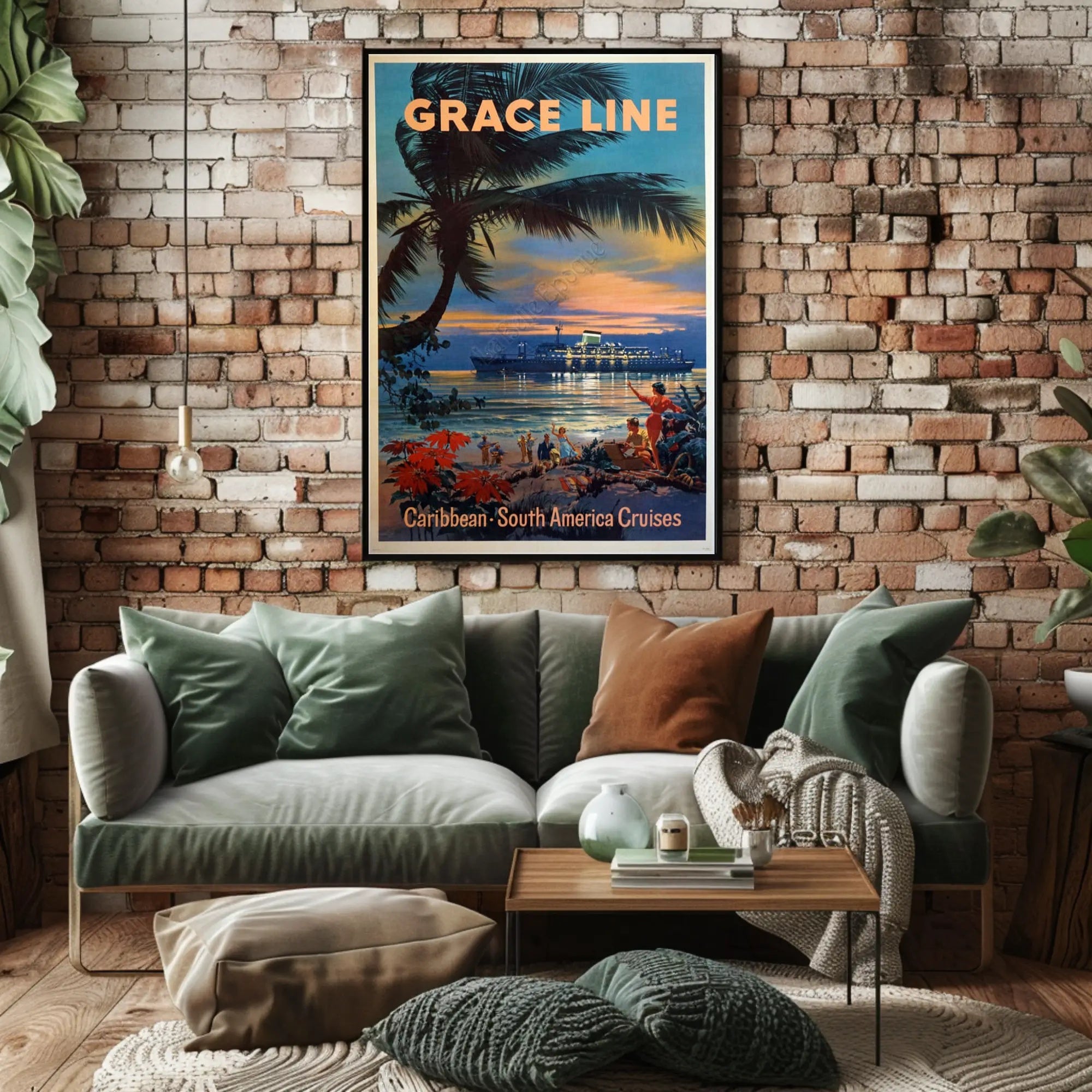 Cruise into Paradise: Vintage Caribbean Travel Poster PosterGoat