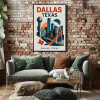 Dallas, Texas A Modern Skyline Poster
