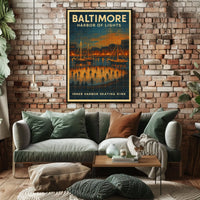 Baltimore Harbor Of Lights Poster