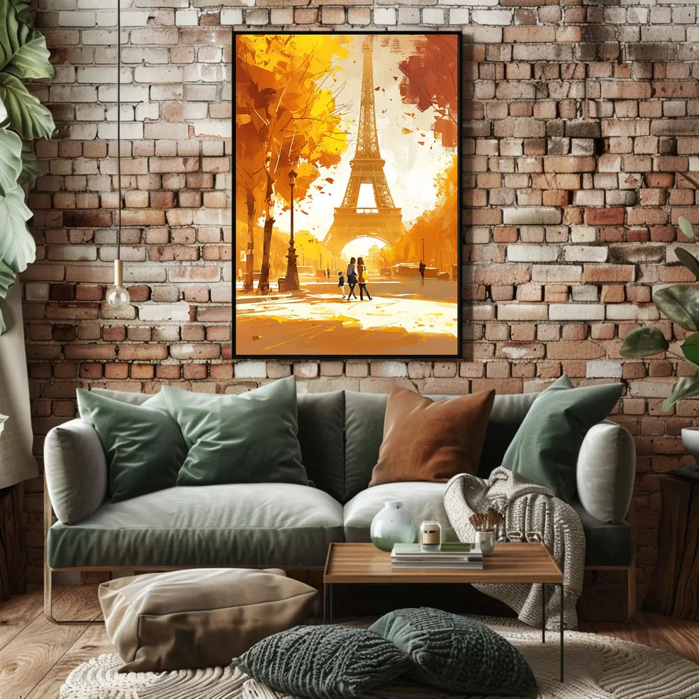 Parisian Autumn Eiffel Tower Impressionist Art Poster