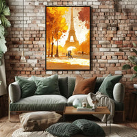 Parisian Autumn Eiffel Tower Impressionist Art Poster