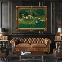 Woman in a Garden of Roses Poster