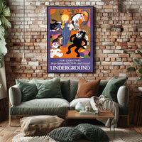 Festive Underground Shopping Poster PosterGoat