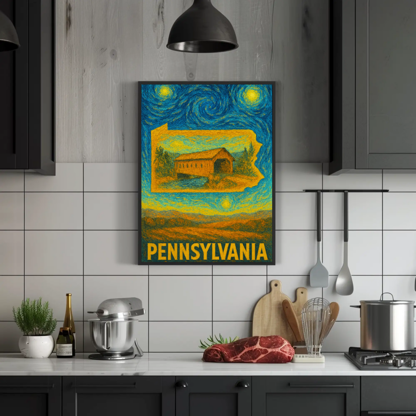 Pennsylvania Starry Night Poster