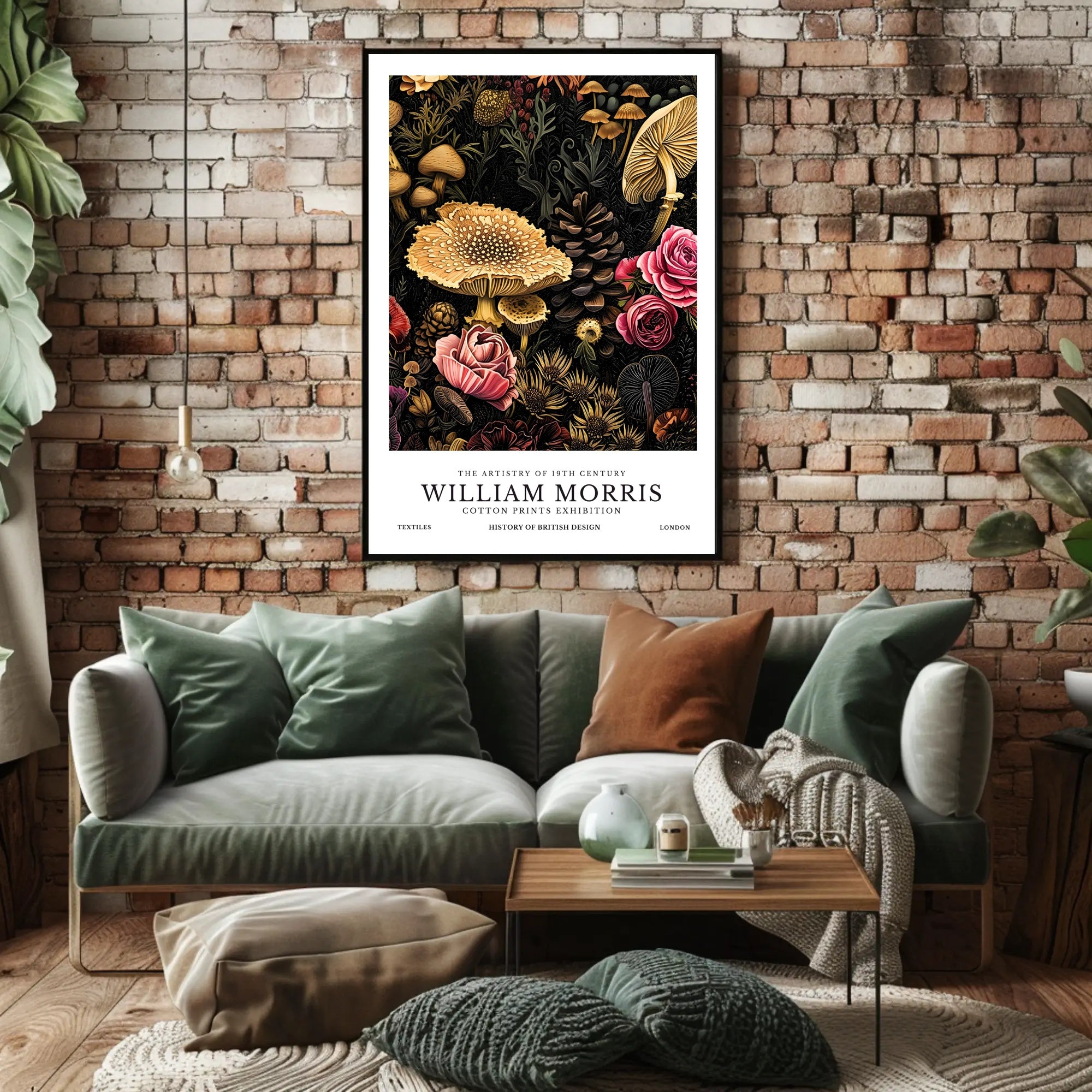 William Morris Cotton Prints Exhibition Poster