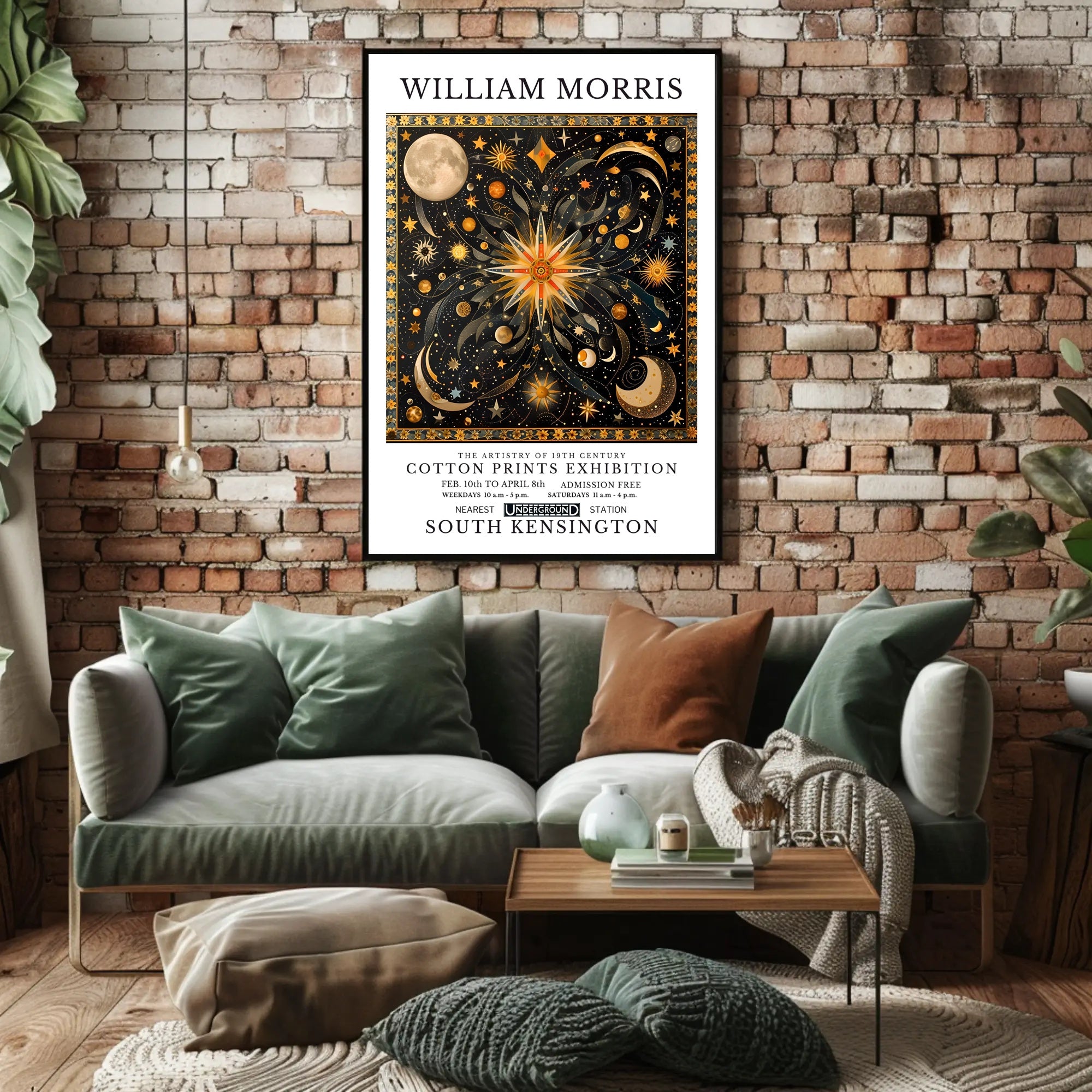 William Morris Cotton Prints Exhibition Poster