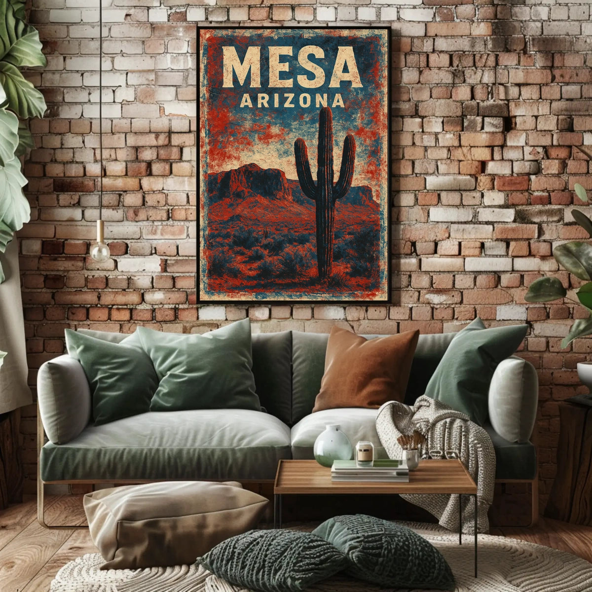 Mesa Desert Adventure Art Deco Explorer Poster