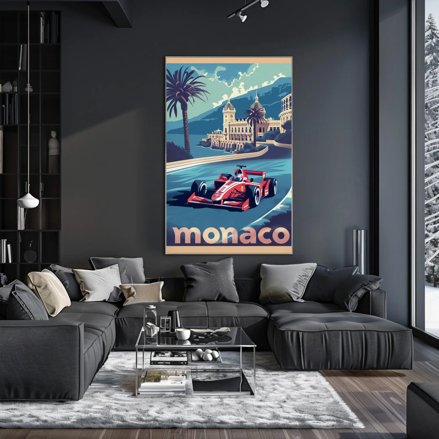 Monaco Formula One Racing Heritage Travel Poster