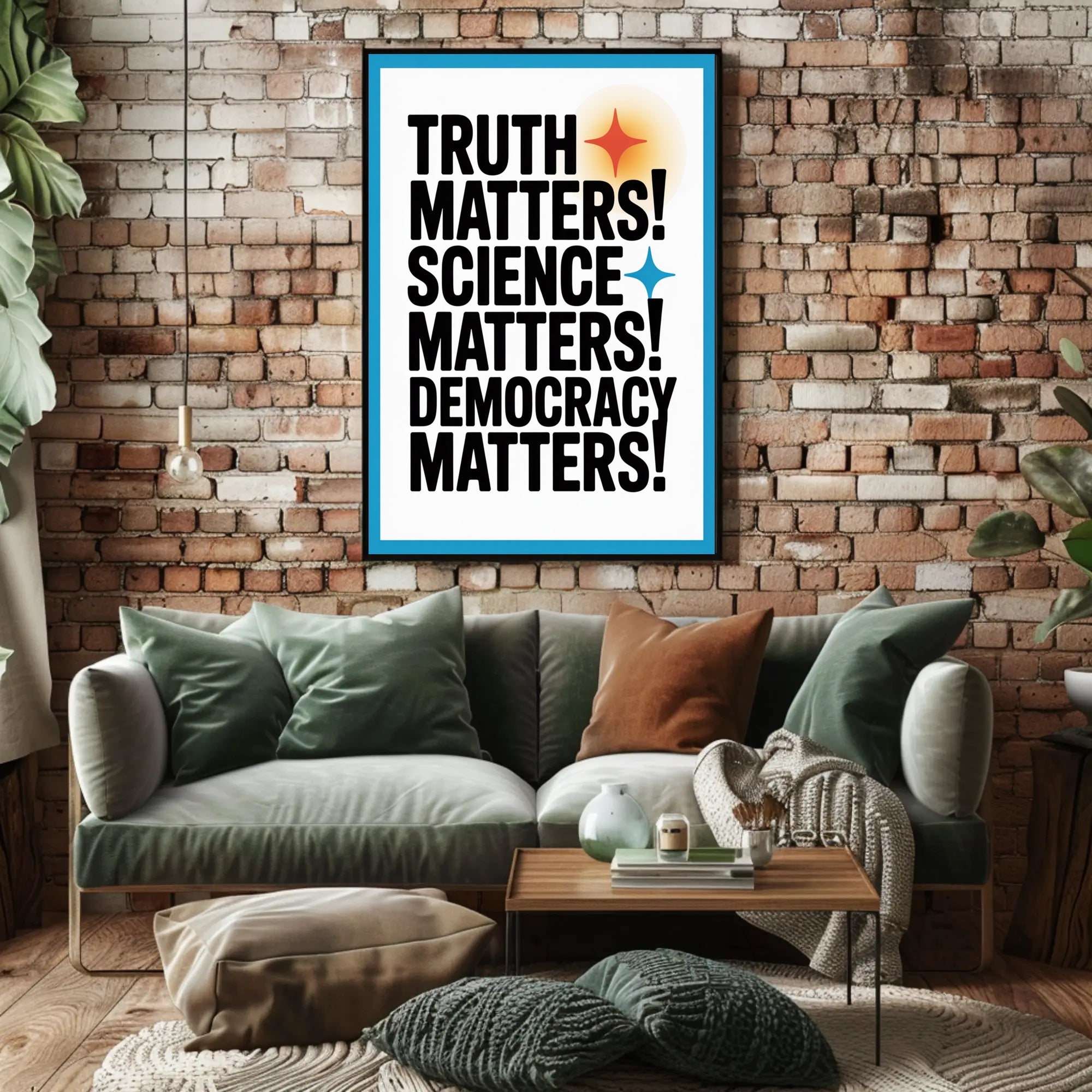 Truth Science Democracy Matters Political or Propaganda Poster