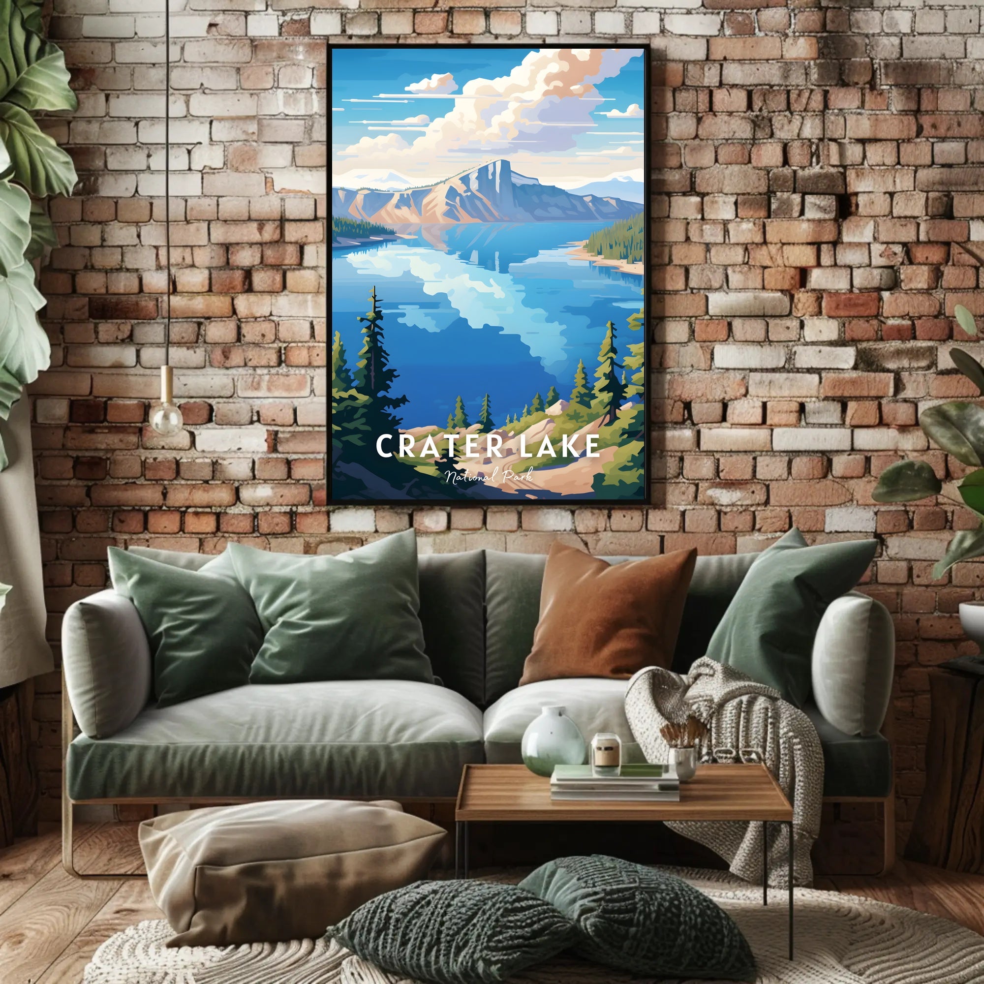 Crater Lake Scenic Tranquility National Park Poster