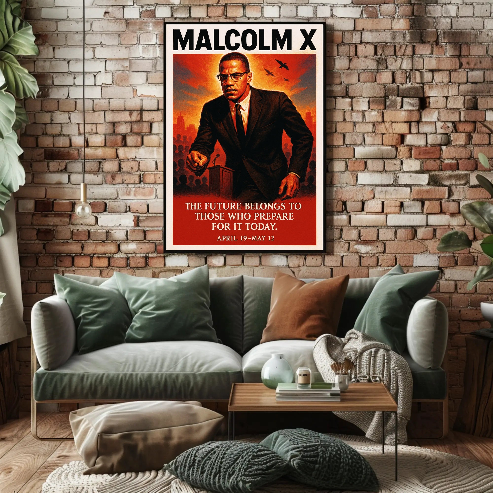 Malcolm X Vision for the Future Poster PosterGoat