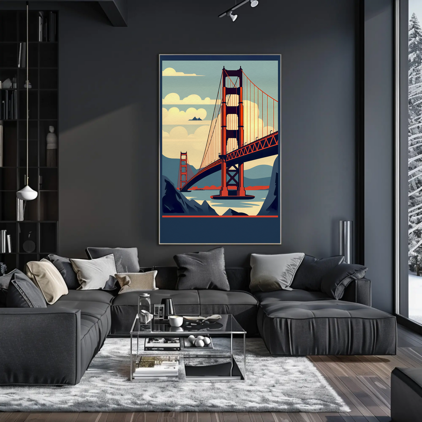 Golden Gate Bridge San Francisco Iconic View Travel Poster