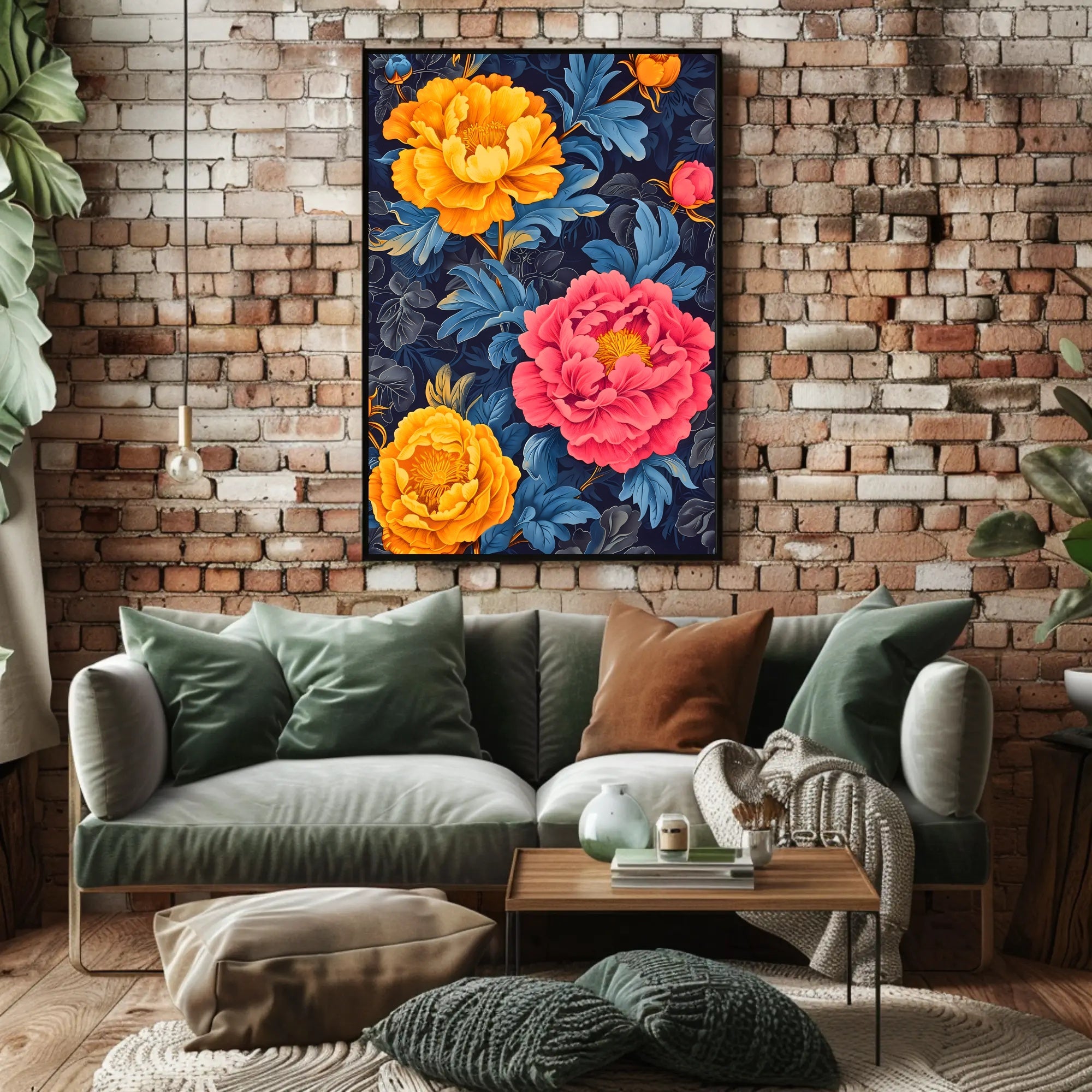 Vivid Floral Elegance Art Print - Abstract or Artistic Poster