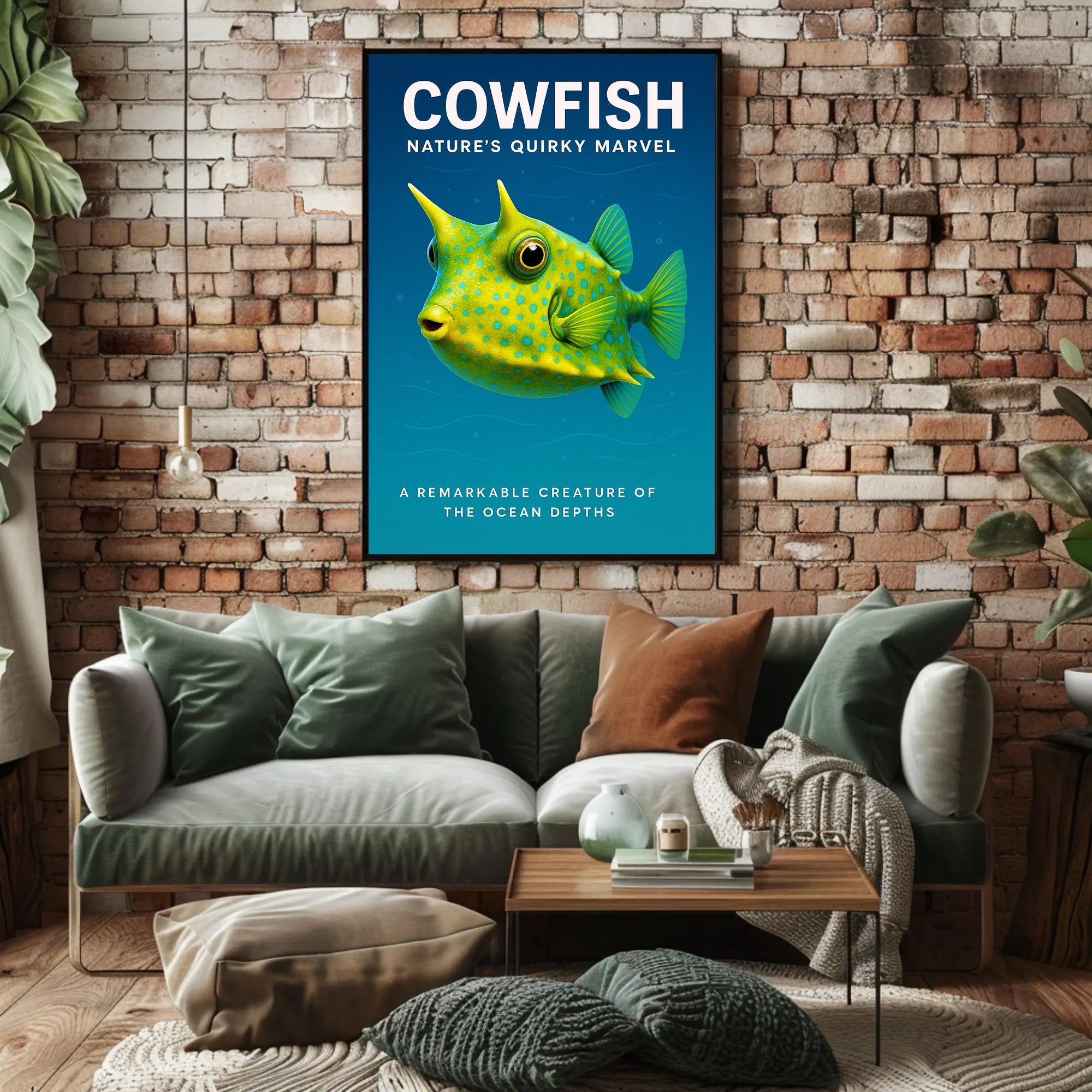 Cowfish Nature’s Quirky Marvel Poster PosterGoat
