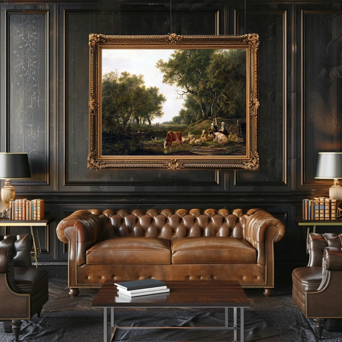 Idyllic European Countryside: Artistic Poster