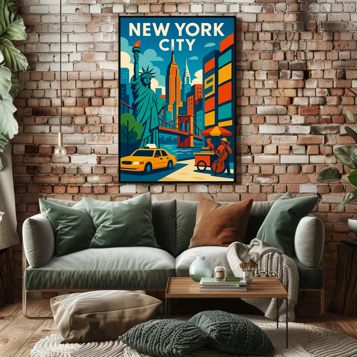 New York City Poster Vibrant Cityscape For Home Decor