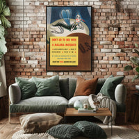 WWII Malaria Awareness Mosquito Net Poster PosterGoat