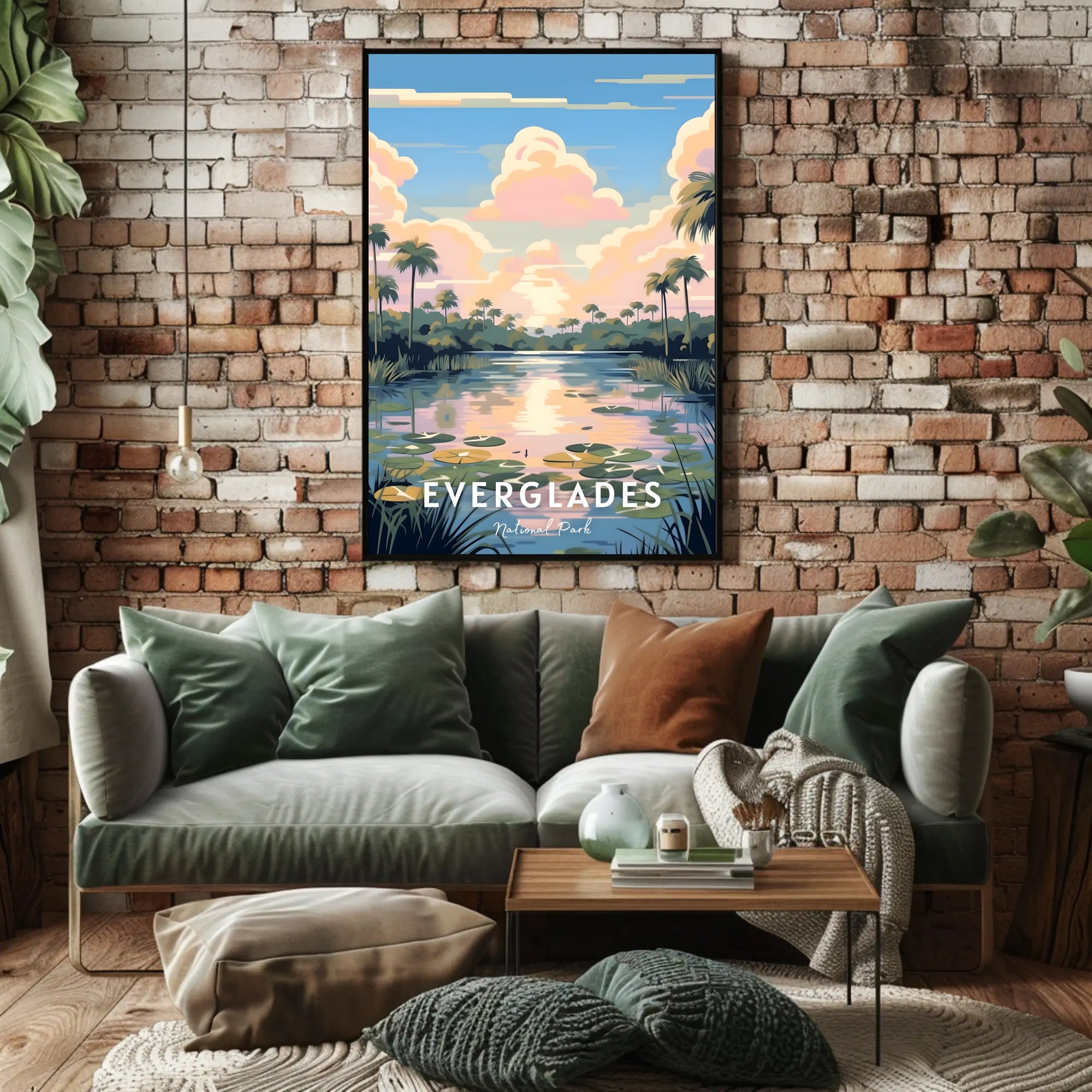Serene Everglades Sunrise Tranquility National Park Poster