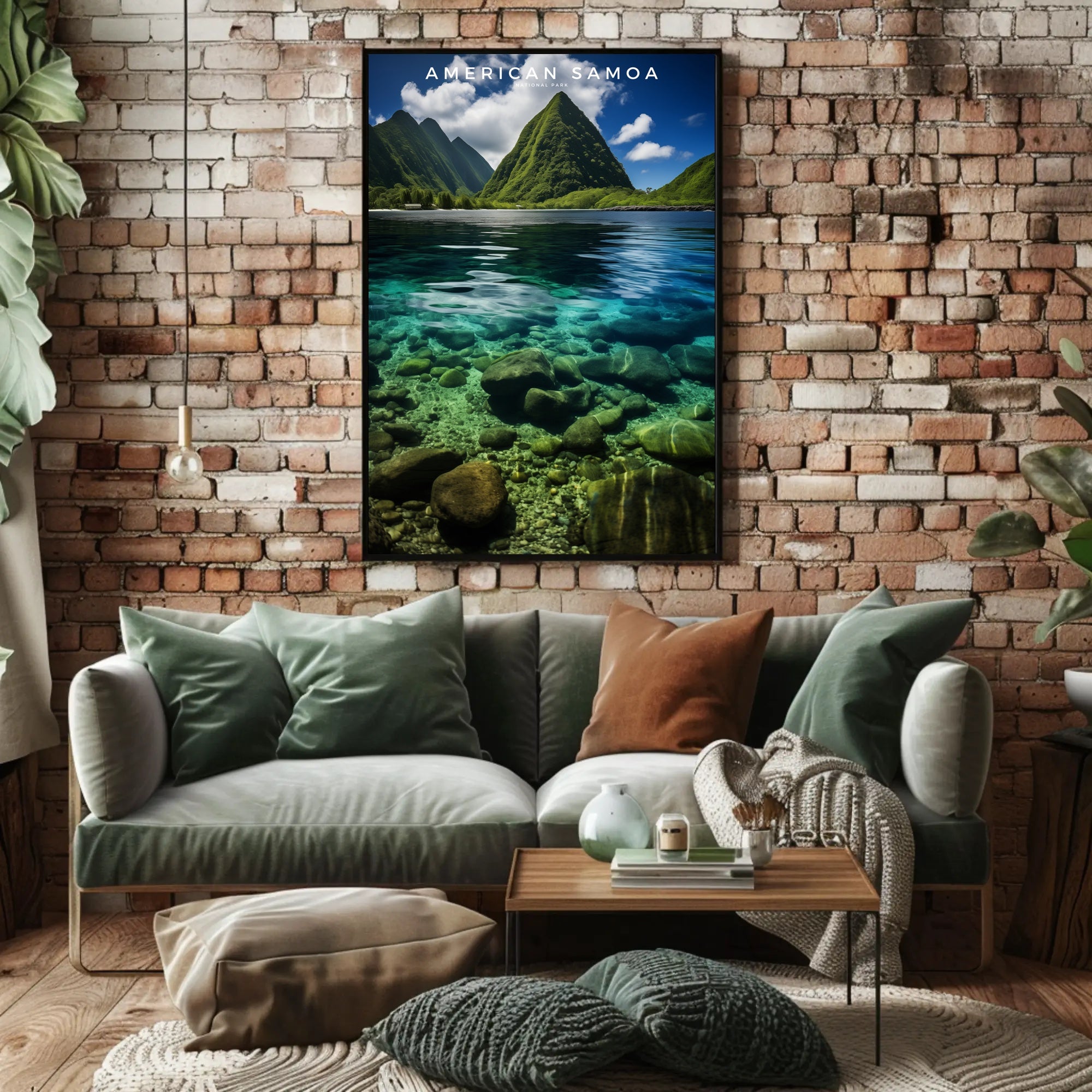 American Samoa Tranquil Waters Poster Travel Wall Art