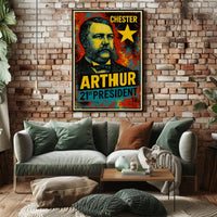 Chester A. Arthur 21st President of the United States Graffiti Pop Art Poster