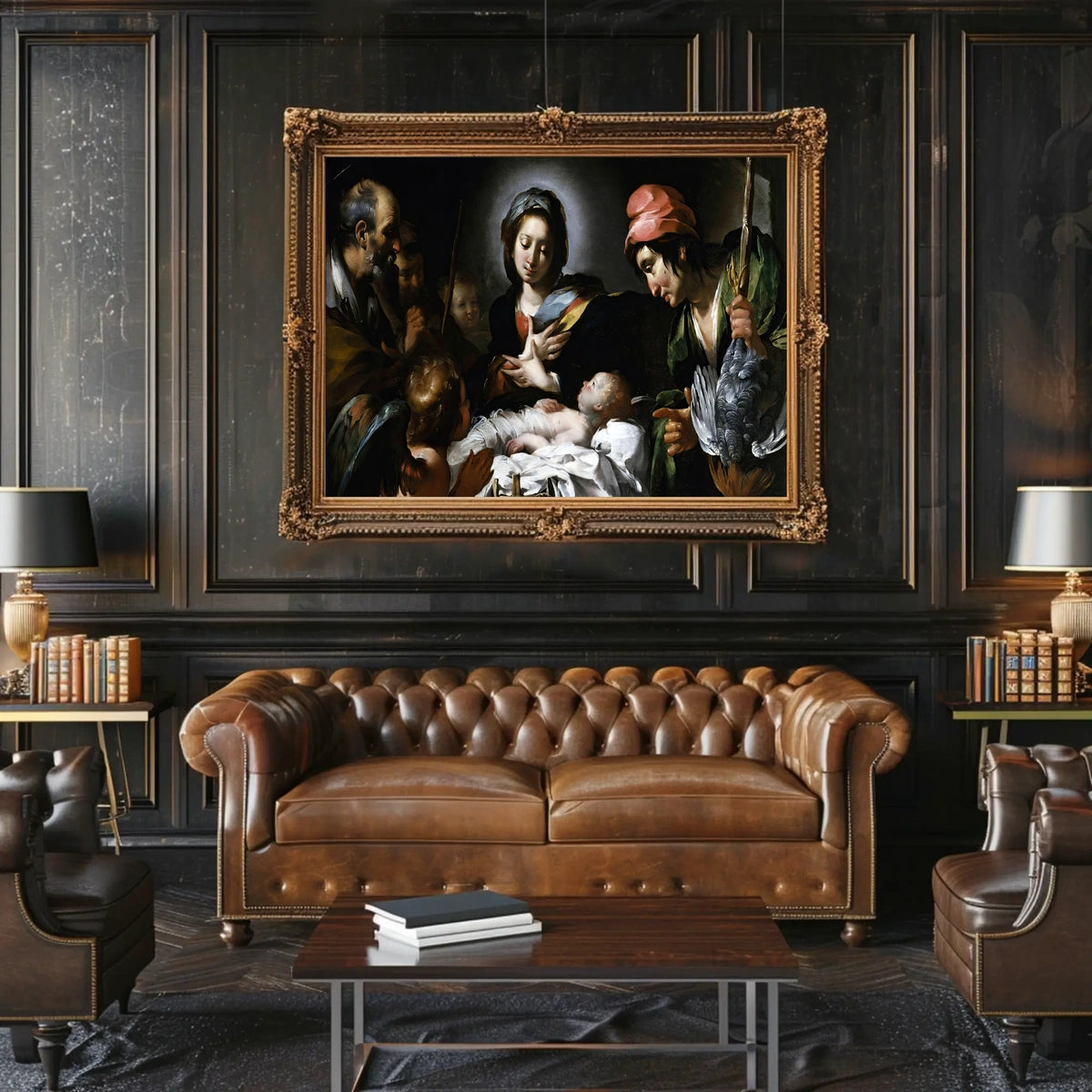 Nativity Scene in Classic Baroque Religious Art Poster