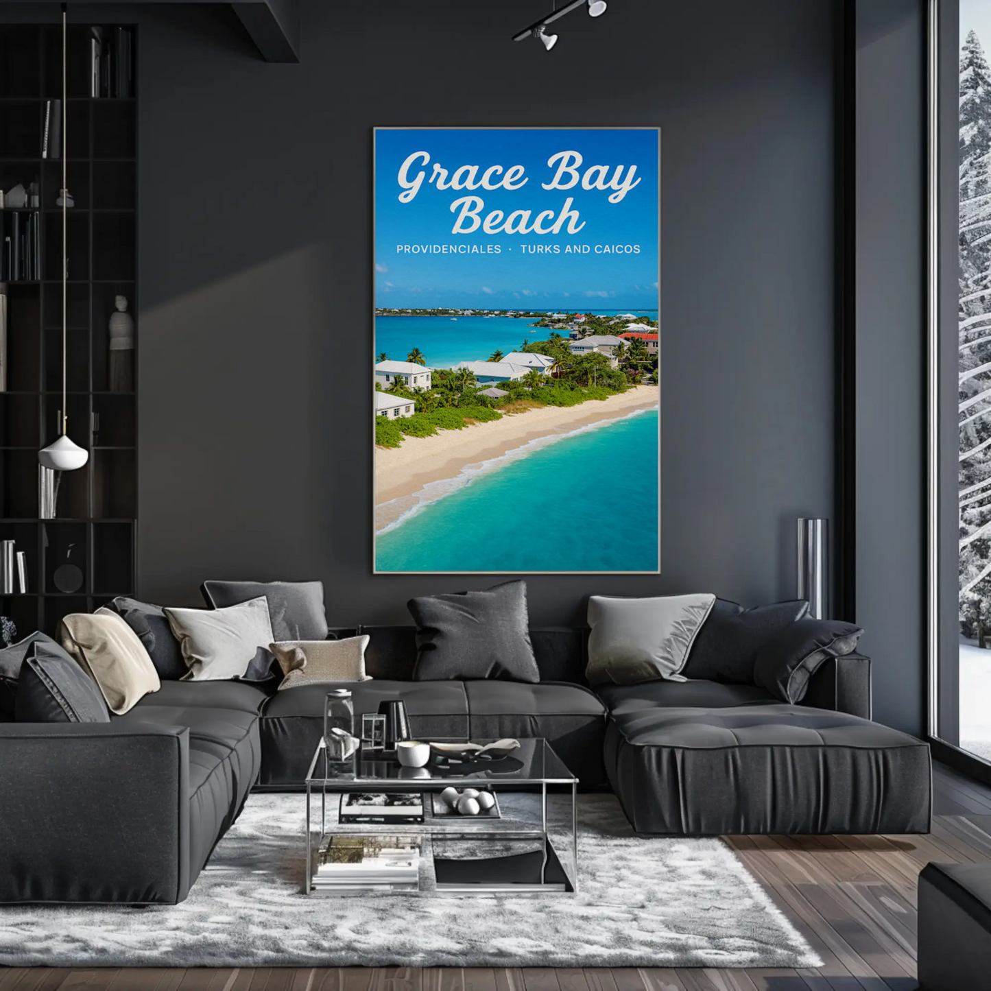 Grace Bay Beach Turks Caicos Coastal Beauty Travel Poster