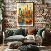 New York City Dreams Watercolor Poster