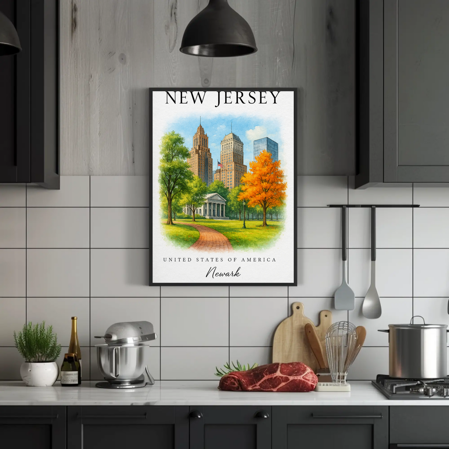 New Jersey, Newark Signature Series Vintage Travel Poster