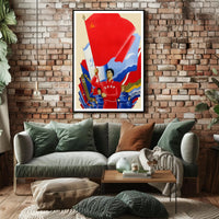 Soviet Union Propaganda Art: Bold Patriotic Imagery Poster
