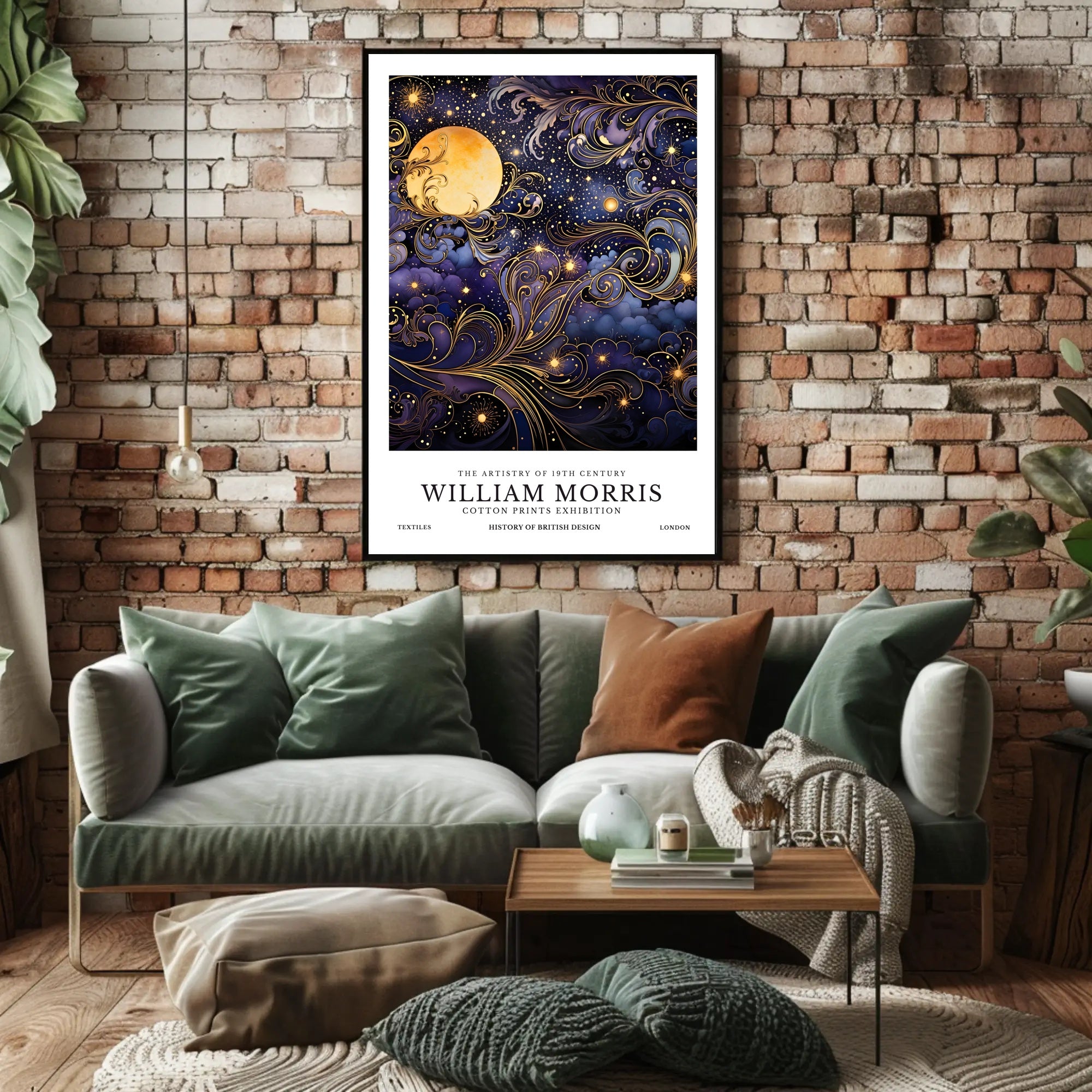 William Morris Cotton Prints Exhibition Poster