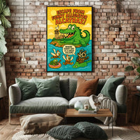 Escape from Funny Alligator Alcatraz Poster PosterGoat