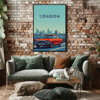 London Architectural Skyline Artistic Travel Poster
