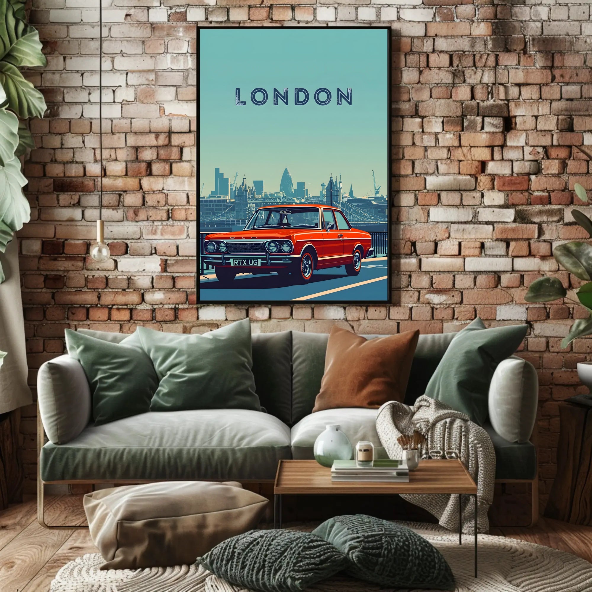 London Architectural Skyline Artistic Travel Poster