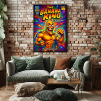 The Banana King Superhero Pop Culture Poster