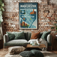 Discover Manchester, New Hampshire Poster PosterGoat