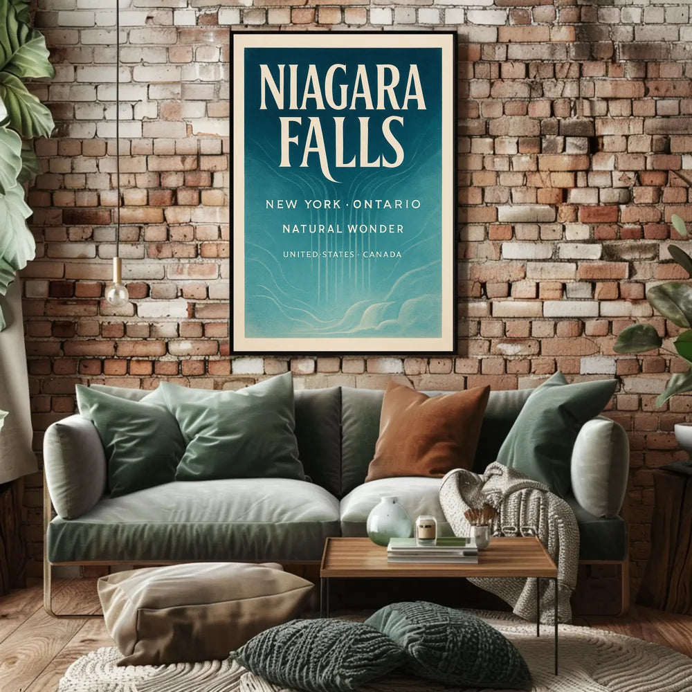 Niagara Falls Vintage Travel Art Poster PosterGoat