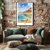 Sinai Serene Landscape Watercolor Travel Poster PosterGoat