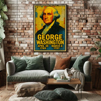 George Washington Pop Art Patriotic Poster Print