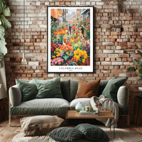 Colombia Road Flower Market Scene Urban or Cityscape Poster PosterGoat