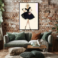 Fashion Illustration in Black Poster