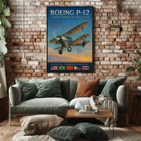 Boeing P-12 A Journey Through the Skies of 1930 Poster