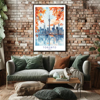 Toronto Skyline in Autumn Poster PosterGoat